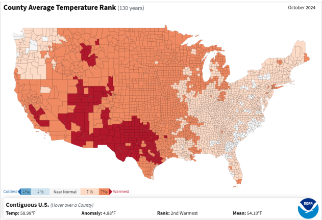 October heat 2nd worst on record in US, more than 5,000 records broken